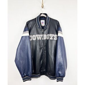 Dallas Cowboys NFL Faux Leather Jacket Sz XXL